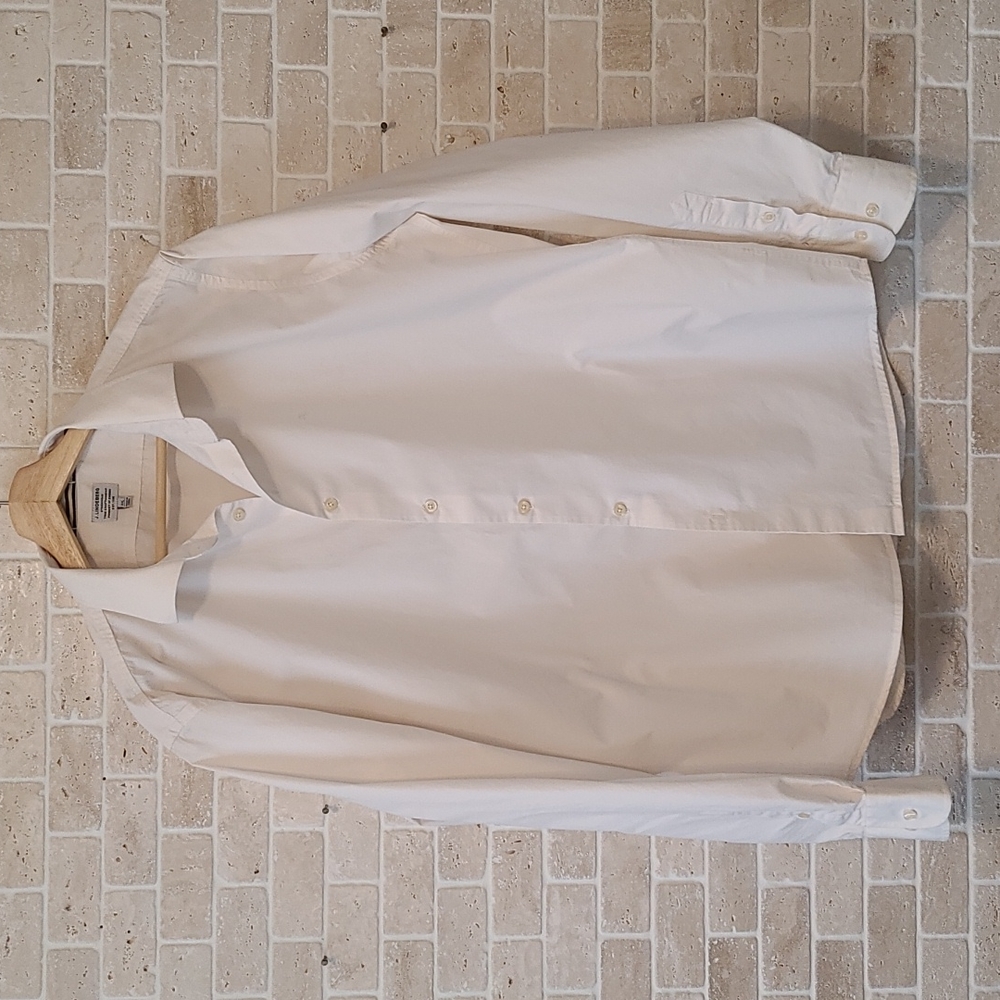 J.Lindeberg Men's Soft White Button Down Long Sleeve Dress Shirt (Sz XXL)
